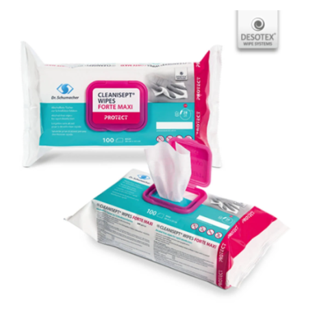 Cleanisept Wipes Forte Maxi alkoholfreie Tücher zur Schnelldesinfektion 100 Stk 