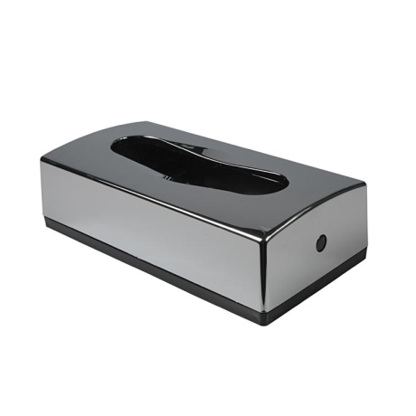 Kosmetiktuchspender Chrom
Spender für Kosmetiktücher aus Chrom, für eine Schachtel à 100 Tücher.
Tiefe: 7cm