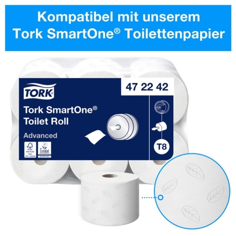 Tork Jumborollen Toilettenpapierspender 680000 Elevation SmartOne Kunststoff T8 