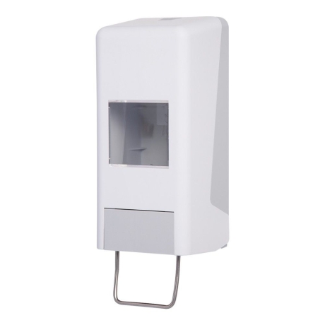 Handwaschpastenspender für Grobreiniger und  Hautschutzmittel

variabel einsetzbarer Spender für alle 1.000-ml-und 2.000ml Softflaschen, stabiles Gehäuse aus Kunststoff, einfache Handhabung und Befüllung, zuverlässig im Gebrauch, für Duschräume geeignet