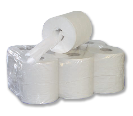 6 Rollen Handtuchpapier Universalrolle, Reinigungsrolle Handtuchrolle Kombihülse 1-lagig, 300 m