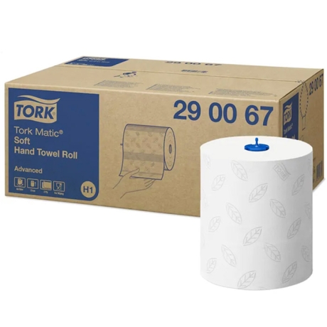 6 x Tork 290067 Matic Soft Rollenhandtuch Advanced 2-lagig für Spendersystem H1