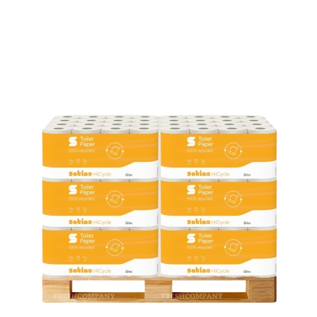 10 x 48 Satino HiCycle Toilettenpapier Kleinrollen 400 Blatt  Recycling, 2-lagig, Wepa Nr. 067910
