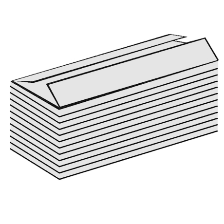 2800 C-Falz Papierhandtücher Falthandtücher Papiertücher 100% Recycling, naturweiss 25 x 31cm 2-lagig 