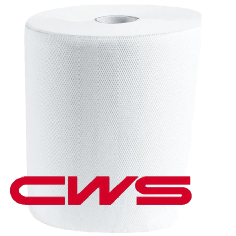 6 Universal CWS Papierhandtuchrollen 150 m Zellstoff, 2-lagig, ⌀ 19 cm Rollenpapier für Spendersysteme