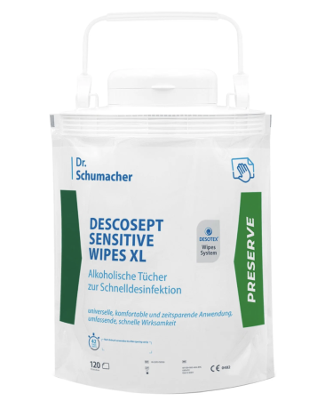 Desinfektionstücher Dr. Schumacher Descosept Sensitive Wipes XL