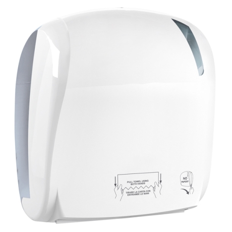 Handtuchpapierspender mit AUTOMATISCHEM SCHNITT /Autocut für Papierhandtuchrollen – maximale Rollengröße Ø mm 190 x220 ohne Strom/Batterien