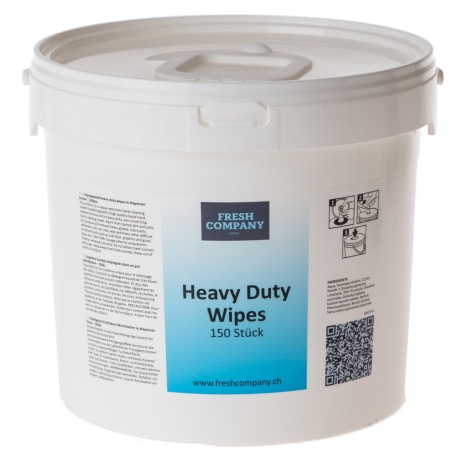 4 x 150 Heavy Duty Wipes getränkte Reinigungstücher für Handwerk und Industrie im Spendereimer 