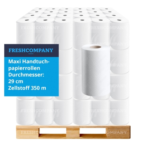 36 x 2 Maxi Putz-, Reinigungsrollen Innen-, Aussenabrollung 2-lg., Blatt à 38 cm, 350 m, 921 Blatt