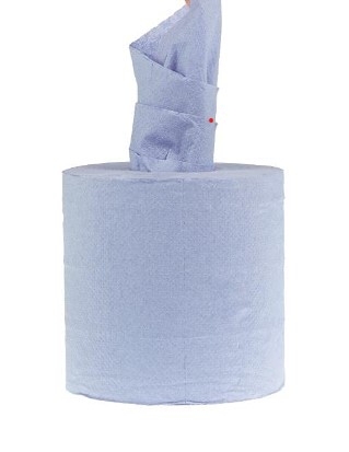 6 Reinigungsrollen Küchenrollen blau 2-lagig 160m