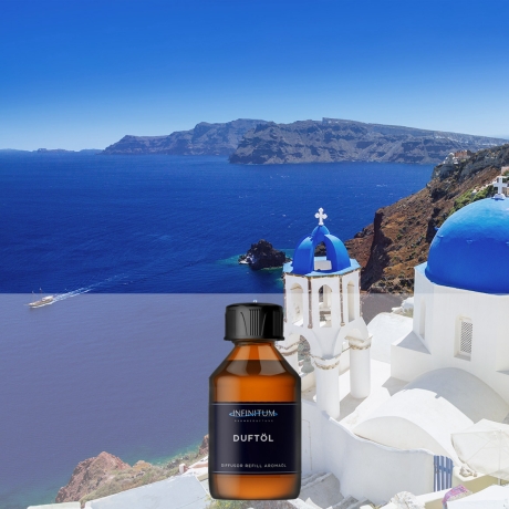 Santorini - Premium Duftöl - ein Duft nach Pfirsich, Aprikosen, Magnolia, Sandelholz und Amber
