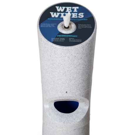 Set 6 x 620 Wet Wipes Desinfektionstücher + Kunststoffspender marmor 