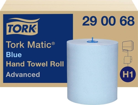 6 Tork Matic Advanced Papierhandtücher H1 Gerollt Blau 2-lagig 150 m 290068 6 Rollen à 150 m