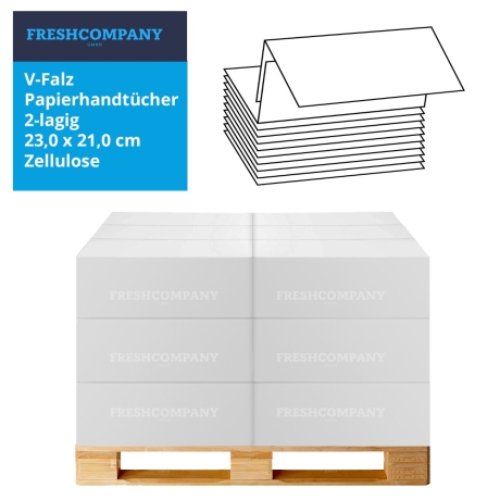 10 x 4000 V-Falz Papierhandtücher Zellstoff  2 x 21 g/m², 24 x 21 cm