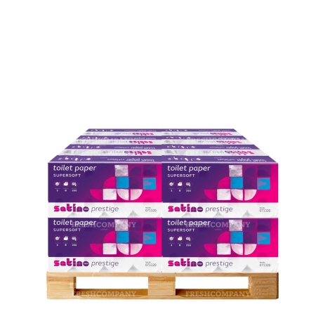 10 x 64 Satino Prestige Toilettenpapier supersoft 3-lagig hochweiss -1&#039;728 Rollen