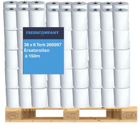 36 x 6 T-Ersatz Handtuchrollen kompatibel mit Tork H1 Spendern