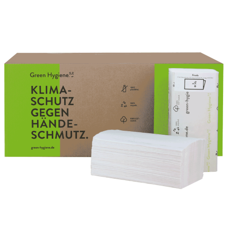 4000 Öko-V-Falz Falthandtücher Green Hygiene Recycling 2-lagig 25 x 23 cm