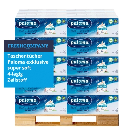 45000 Taschentücher Paloma exklusive super soft 4-lagig, Zellstoff