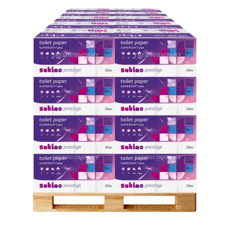 21 x 72 Rollen WC-Papier WEPA Satino Prestige Toilettenpapier 4-lagig 13 cm, 150 Blatt , 1 Palette