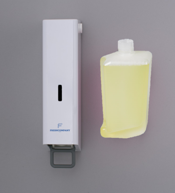 Seifenspender für Schaumseifen mit Reservetank für CWS Kartuschen