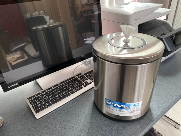 WET WIPE Edelstahl Tischspender 