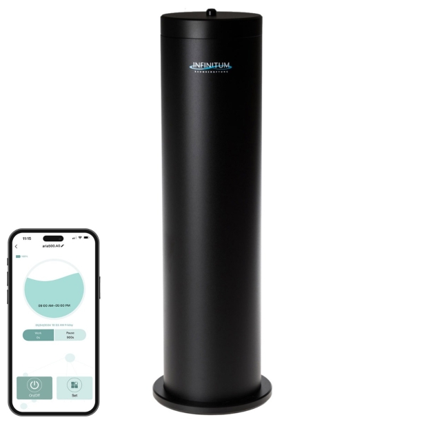 Levante - Aroma Tower Duftöl Diffuser mit App-Steuerung bis 400 m² schwarz