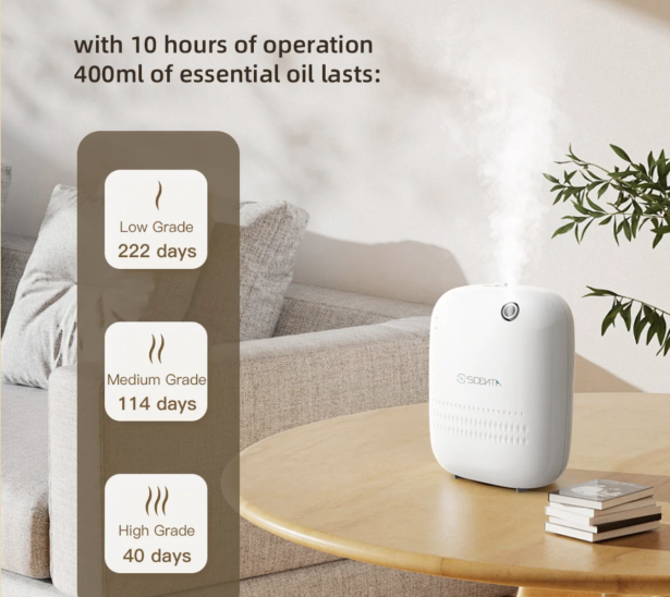 NEW Air Cube Batterie - Duftgerät Diffuser Duftspender mit APP-Steuerung bis 160 m² Raumbeduftung weiss