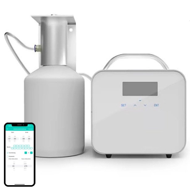 The Cube Leistungsstarkes Duftgerät auch für Lüftungsanlagen bis 2500 m³ 