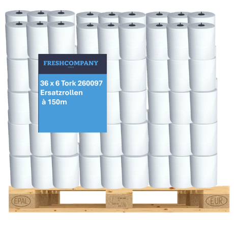 36 x 6 T-Ersatz Handtuchrollen kompatibel mit Tork H1 Spendern