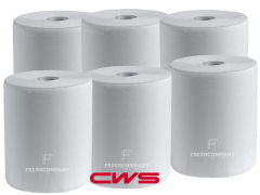 CWS Papierhandtuchrollen Zellstoff, 3-lagig, 20 cm x 100 m unperforiert