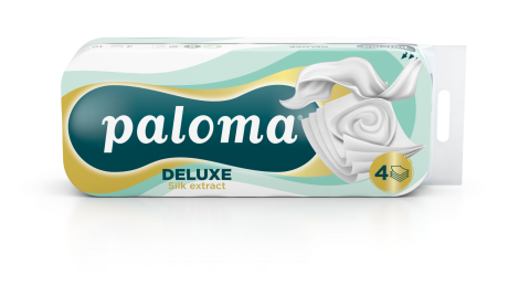 10 x 90 Rollen Paloma Deluxe Sensitive Toilettenpapier 4-lagig, 125 Blatt 