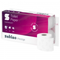 Toilettenpapier WC-Papier Satino Prestige 4-lg, Zellstoff, Langblatt 13 cm, 72 Rollen 