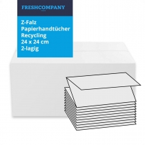 3750 Z-Falz Papierhandtücher 2-lagig, Recycling, 24 x 24 cm