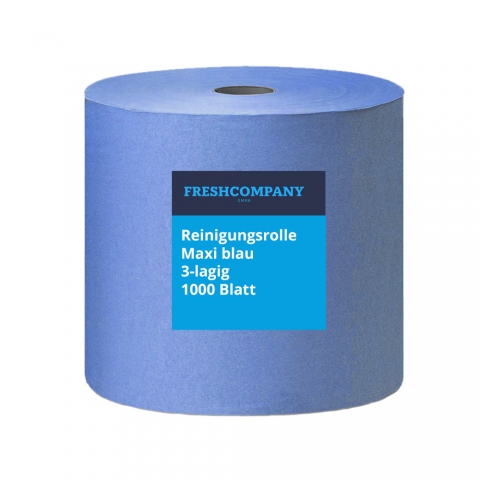 Reinigungsrolle Maxi  blau 3-lagig 1000 Blatt
