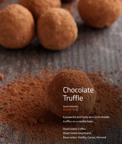 Chocolate Truffle  - Duftmarketing, Raumparfum, Raumduft, Aromaöl- Ein kraftvolles und schmackhaftes Aroma von Schokoladentrüffeln auf Vanillebasis
