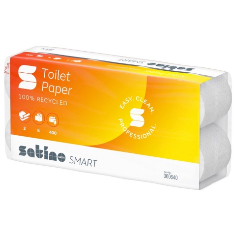 48 Rollen Toilettenpapier WEPA Satino Smart 2-lagig, 400 Blatt, 100 % Recyclingpapier