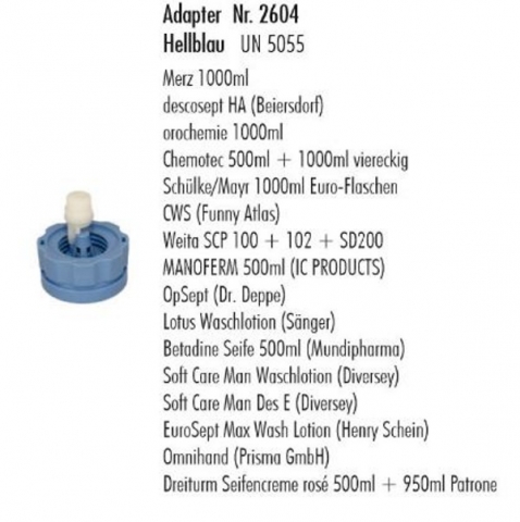 Flaschen-Adapter zum Desinfektionsmittelspender-Hellblau