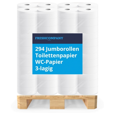 294 Jumborollen Toilettenpapier, WC- Papier 3-lagig