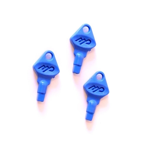 Marplast Ersatzschlüssel 3 Stück blau - zu allen Kunststoff Spendern von Marplast (außer HS000473 - MP583)
