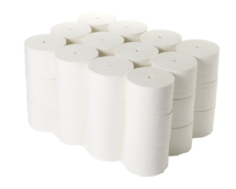 36 coreless Toilettenpapierrollen, 900 Blatt, 100 m, 2-lg