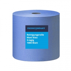 Reinigungsrolle Maxi  blau 3-lagig 1000 Blatt
