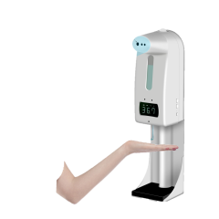 Automatischer Händedesinfektionsspender mit dem Thermometer