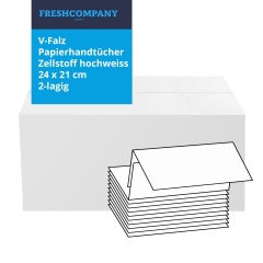 V-Falz Handtücher Papierhandtücher 2-lg 21.5 x 24 cm, 4000 Blatt